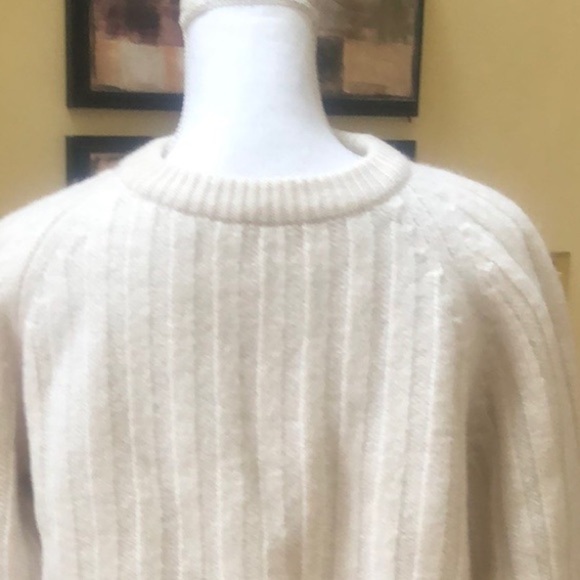 Christopher Hayes Vintage Women’s Beige Chunky Cable Knit Wool Sweater Size XL - Picture 10 of 12